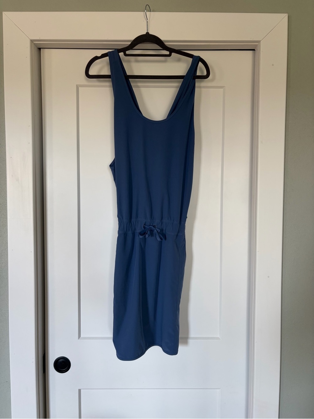 Patagonia Slate Blue Sleeveless Drawstring Waist Dress